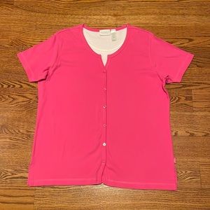 Elisabeth by Liz Claiborne Cotton Pink Shirt